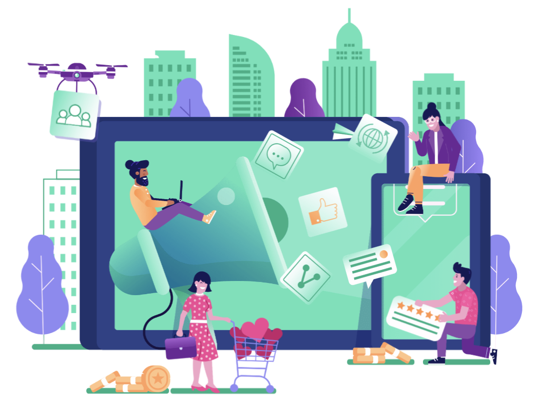 illustration of affiliate marketing workflow